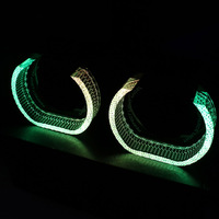 VAHID 5D Crystal Angel Eyes I8-U, Luces de Circulación Diurna LED DRL de 2.5 Pulgadas WRGB, Anillos Halo Universales, Control por Aplicación, Resistentes al Agua