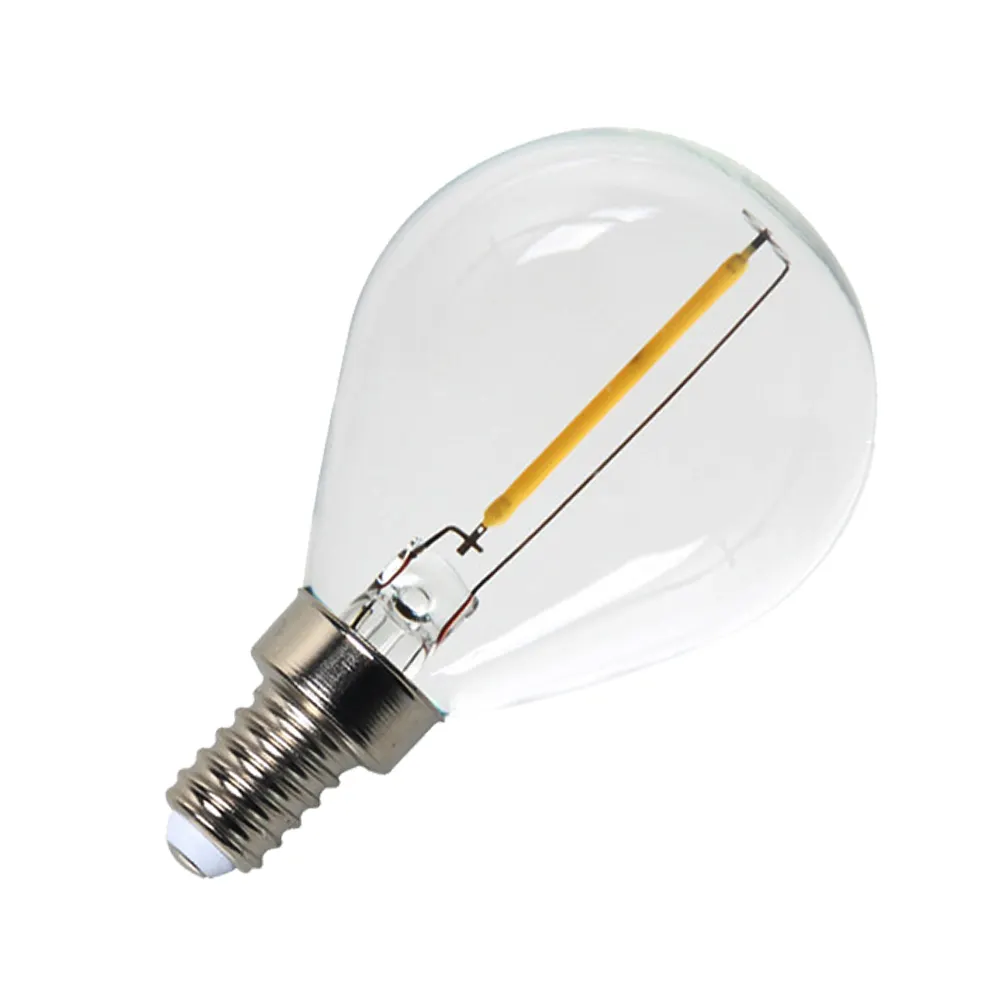 DC 3V 6V G40 E12 E14 0.5W 1W Warm white vintage LED filament bulbs