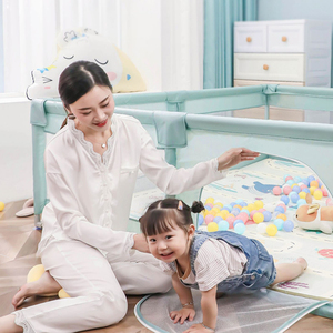 Parc <span class=keywords><strong>de</strong></span> jeu intérieur pour enfants à motif dessin animé, clôture <span class=keywords><strong>de</strong></span> sécurité pour bébés avec structure métallique, idéal pour les parcs - Product Image 6