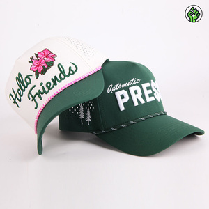 <span class=keywords><strong>Casquette</strong></span> de baseball unisexe personnalisée avec logo, 5 panneaux, découpe laser, corde, respirante, imperméable, broderie 3D, <span class=keywords><strong>snapback</strong></span>, Gorras - Product Image 1