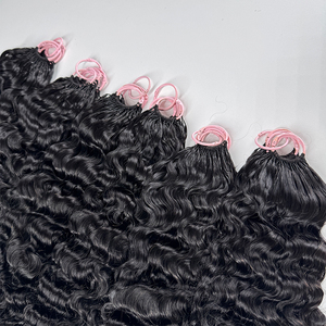 Extensiones de Cabello Humano Rizado Ligero para Crochet, Color Negro Natural, Rizos Suaves y Voluminosos, Pre-Enlazadas para Colección de Productos - Product Image 6