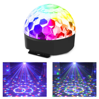 Télécommande sonore 6*1W RGBYWP LED Crystal Magic Ball Lights Party Disco Lights