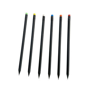 Custom 2B HB Black Wooden Pencil with Color <b>Eraser</b> Matte Round Plain for School Use CE Certified OEM & ODM - Product Image 4