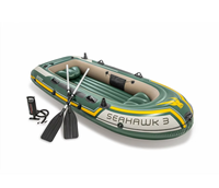 INTEX 68380 Seahawk 3 Ensemble de bateaux gonflables avec rames pour 3 personnes 295cmX137cmX43cm