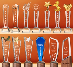 Trophée en cristal de diamant 2026 avec logo gravé / Trophée en cristal de diamant transparent / Récompense en cristal en forme de diamant pour cadeau d'affaires - Product Image 1