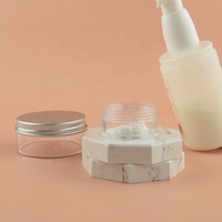 Pot en plastique à large ouverture avec couvercle, capacité 10g-50g, pour crème, masque facial, masques pour les yeux, en plastique PS