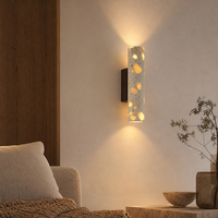 Lámpara de Pared Decorativa Moderna de Piedra Terrazo, Aplique de Pared LED G9, 85-265V, Luz Ascendente/Descendente, Iluminación para Dormitorio, 90 CRI