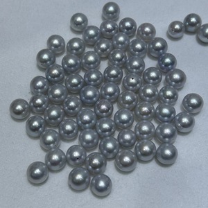 Perla de Agua Dulce Akoya de 8-9 mm, Luz Intensa, Casi Redonda, Ligeramente Imperfecta, Color Blanco, Perla Natural de Zhuji, Seleccionada Cuidadosamente - Product Image 1