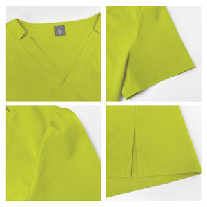 病院用スクラブ制服セット看護師ポリエステルスパンデックス女性用スクラブセット - Product Image 2