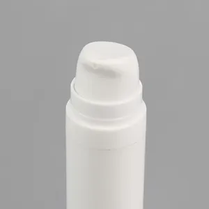 5ml 10ml 15ml plastica PP mini crema campione nero airless pompa bottiglia