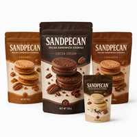 Sachet Doypack en aluminium refermable anti-humidité pour chocolat au lait et pistache, emballage de chocolat en gros