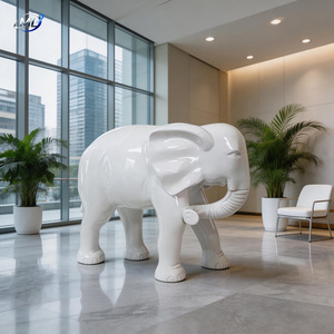 ประติมากรรมช้างเรซิ่นขนาดใหญ่สำหรับตกแต่งภายนอกอาคาร ทนทาน ศิลปะสมัยใหม่ - Product Image 3