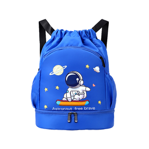 กระเป๋าใส่ของน้ำหนักเบาสำหรับเล่นกีฬาว่ายน้ำกลางแจ้งสำหรับเด็กผู้ชายกระเป๋าสะพายไหล่มีเชือกรูดพร้อมซับในไนล่อนกันน้ำ - Product Image 2