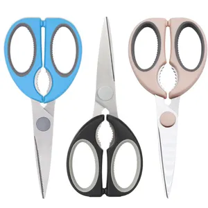 Direct Selling 2.5mm Kitchen Scissors Colorful Handle Kitchenware