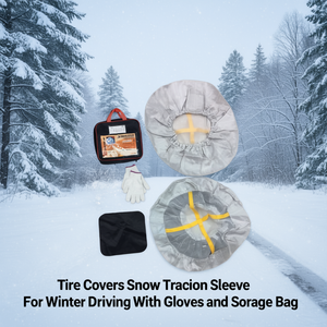 Housses de pneus pour la neige, manchons de traction pour la conduite hivernale avec gants et sac de rangement - Product Image 3