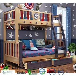 Litera doble de madera duradera para niños, juego de dormitorio, <span class=keywords><strong>muebles</strong></span> de dormitorio - Product Image 1