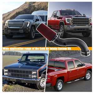 ชุดกรองอากาศเย็นดีเซล AOSU สีแดง/ดำ คุณภาพสูง ใหม่ รับประกัน 1 ปี สำหรับ Chevy GMC 2500HD 3500HD Duramax 6.6L LML - Product Image 6