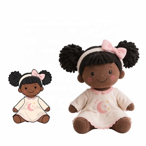 Jouets personnalisés, poupée en peluche douce, jouet en peluche africain personnalisé, poupée en pyjama, poupée câline <span class=keywords><strong>pour</strong></span> le coucher, compagnon de nuit <span class=keywords><strong>pour</strong></span> enfants, peluche personnalisée - Product Image 3