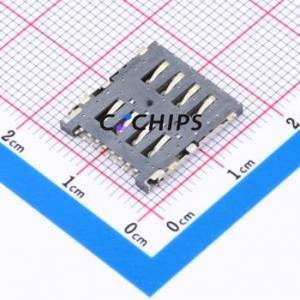 SIM203-FYB8AH1.5 SIM Card Connector SMD Connector Flip Cover Type Micro SIM Card Card Holder 1.5mm - Product Image 2