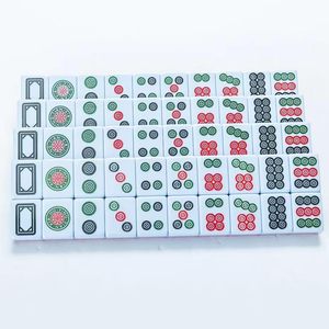 LUOPENG Mahjong <b>Tile</b> Set Classic Style Portable <b>Plastic</b> <b>Tiles</b> for 4 Players White with Colorful Patterns - Product Image 1