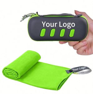 Serviettes de sport en microfibre suédée ultra douces à séchage rapide pour la maison et la gym, couleur unie, faible MOQ, vente en gros, sac tricoté inclus - Product Image 1