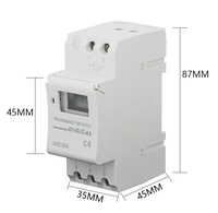 Temporizador Electrónico Programable Semanal Digital con Pantalla LCD de 24 Horas para Calentador de Agua de 30 Amperios