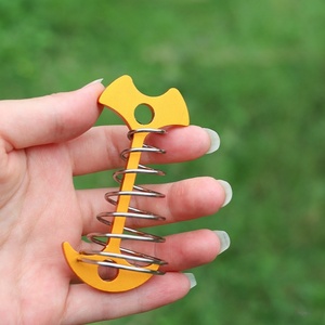 Estacas de Tienda de Campaña Ajustables de Aluminio Resistente con Clavos de Resorte, de Alta Resistencia, Venta al por Mayor para Camping, Senderismo y Picnic al Aire Libre - Product Image 6