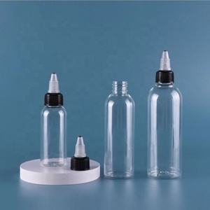 2026 New Style PET Clear Amber Bullet Shape Hair Oil Squeeze <b>Bottle</b> With Twist Top Cap - Product Image 4