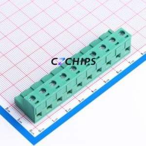 KH-ZBK300R-10P-7.62G Plug-in Terminal Block Through hole Component (THT),P=7.62mm Connector 7.62mm Green 10P 1 - Product Image 1