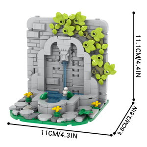 NUEVO Castillo de Guerras Militares, Fuente, Arquitectura Medieval, Modelo de Acción para Armar, Regalo, Bloques de Construcción de la Segunda <span class=keywords><strong>Guerra</strong></span> Mundial, Juguetes para Niños, 255 Piezas - Product Image 6