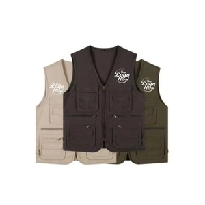 Chaleco de Trabajo de Algodón Grueso de Estados Unidos, de Buena Calidad, con Múltiples Bolsillos, para Fotografía, Chaqueta de Empleado, Personalizable con Impresión, para Verano - Product Image 6