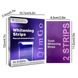 Bandes <span class=keywords><strong>blanchissantes</strong></span> professionnelles pour les dents, sourire éclatant et magnifique, sans sensibilité, sans peroxyde, 7 paires, 14 bandes - Product Image 6
