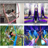 Rekbare Anti-zwaartekracht Luchtvliegende Schommel Yoga Hangmat met Personalisatie Afbeelding Zonder Stiksels Rustgevend 1 Meter Alle Seizoenen