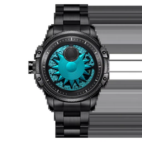 Montre mécanique automatique de luxe, boîtier en acier inoxydable, bracelet en cuir, plongeur SN8026