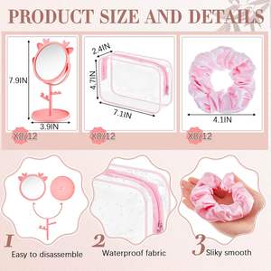 96 buah perlengkapan pesta Spa jumlah besar termasuk masker wajah Set cermin mangkuk pencampur untuk anak perempuan Spa Sleepover natal/Tahun Baru - Product Image 3