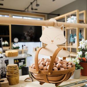 Percha de Madera con Diseño de Zorro, Estilo Escandinavo, Creativa, Ecológica, para Ropa de Niños, con Grabado, para el Armario del Bebé - Product Image 2