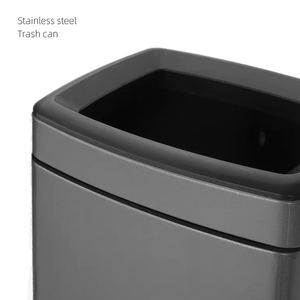 10L家庭用Ss長方形ゴミ箱蓋なしゴミ箱ステンレス鋼ゴミ箱 - Product Image 4