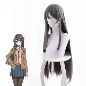 Perruque de cosplay Ainizi grise de 70 cm de long, synthétique, résistante à la chaleur, <span class=keywords><strong>Rascal</strong></span> <span class=keywords><strong>Does</strong></span> <span class=keywords><strong>Not</strong></span> <span class=keywords><strong>Dream</strong></span> <span class=keywords><strong>of</strong></span> Bunny <span class=keywords><strong>Girl</strong></span> Senpai Sakurajima Mai - Product Image 3