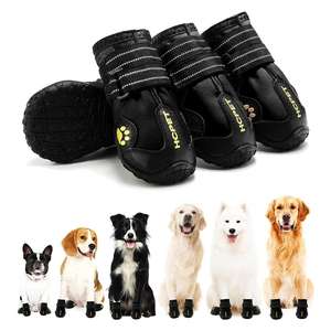 छोटे मध्यम बड़े पिल्ला बूट्स के लिए चिंतनशील पट्टियों के साथ ज़िज़पेट कुत्ते के जूते - Product Image 1