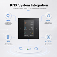 Support mural HomeKit en verre avec commande tactile intelligente par IA, produits domotiques, bus KNX, automatisation domestique, commutateur de scène KNX pour hôtels et appartements