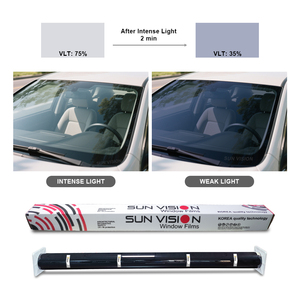 <span class=keywords><strong>Film</strong></span> de fenêtre photochromique dégradé pour voitures – Protection contre la chaleur et la confidentialité – Teinte automobile - Product Image 1