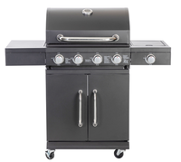 Portable Heavy Duty Acier Inoxydable Fer 4 + 1 Brûleurs Gril À Gaz Barbecue Grills
