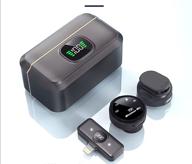 Portable 2-Pack Mini Wireless Lapel Lavalier Microphone for Android & iPhone Video Recording & Streaming