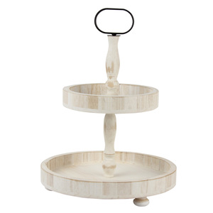 Modern <strong>Farmhouse</strong> 2-Tier Wooden Serving Tray Traditional Vintage <strong>Farmhouse</strong> <strong>Decor</strong> for Home Office Kitchen Indoor Art <strong>Decor</strong> - Product Image 5