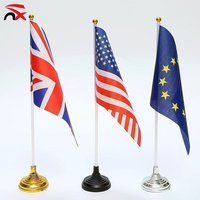 Base de drapeau de table en plastique, base de mât de drapeau ronde/carrée, base de drapeau de bureau, support à un seul poteau