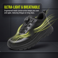 Chaussures de travail légères et respirantes en maille personnalisées, tige thermocollée, semelle extérieure antidérapante durable pour hommes, baskets de travail
