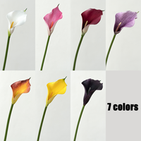 Heiß begehrte, echt anfühlende weiße Calla-Lilie, künstliche Blume mit langem Stiel für Hochzeitsdekoration, Brautstrauß
