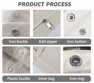 Sacs en toile de coton personnalisés avec logo imprimé, sacs de shopping en gros, sacs fourre-tout en toile pour femmes, <span class=keywords><strong>sac</strong></span> en toile de jute - Product Image 5