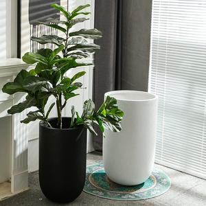 Grandes jardinières et pots en céramique de luxe <span class=keywords><strong>pour</strong></span> plantes et fleurs, <span class=keywords><strong>pour</strong></span> <span class=keywords><strong>intérieur</strong></span> et extérieur, <span class=keywords><strong>pot</strong></span> en fibre <span class=keywords><strong>d</strong></span>'argile <span class=keywords><strong>haut</strong></span> <span class=keywords><strong>pour</strong></span> <span class=keywords><strong>d</strong></span>écoration - Product Image 2