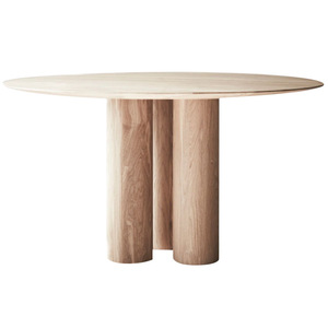 Mesa de <span class=keywords><strong>Comedor</strong></span> de Madera Maciza de Primera Calidad, Juego de <span class=keywords><strong>Comedor</strong></span> de Lujo, Forma Redonda Única, <span class=keywords><strong>4</strong></span> Plazas, Muestra Gratis, Económico, Clásico, Moderno - Product Image 5